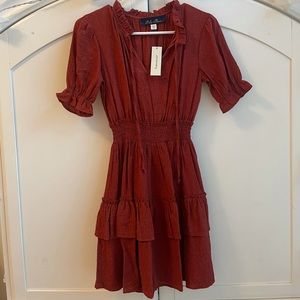 NWT Francesca’s Long Sleeve Burnt Orange Dress